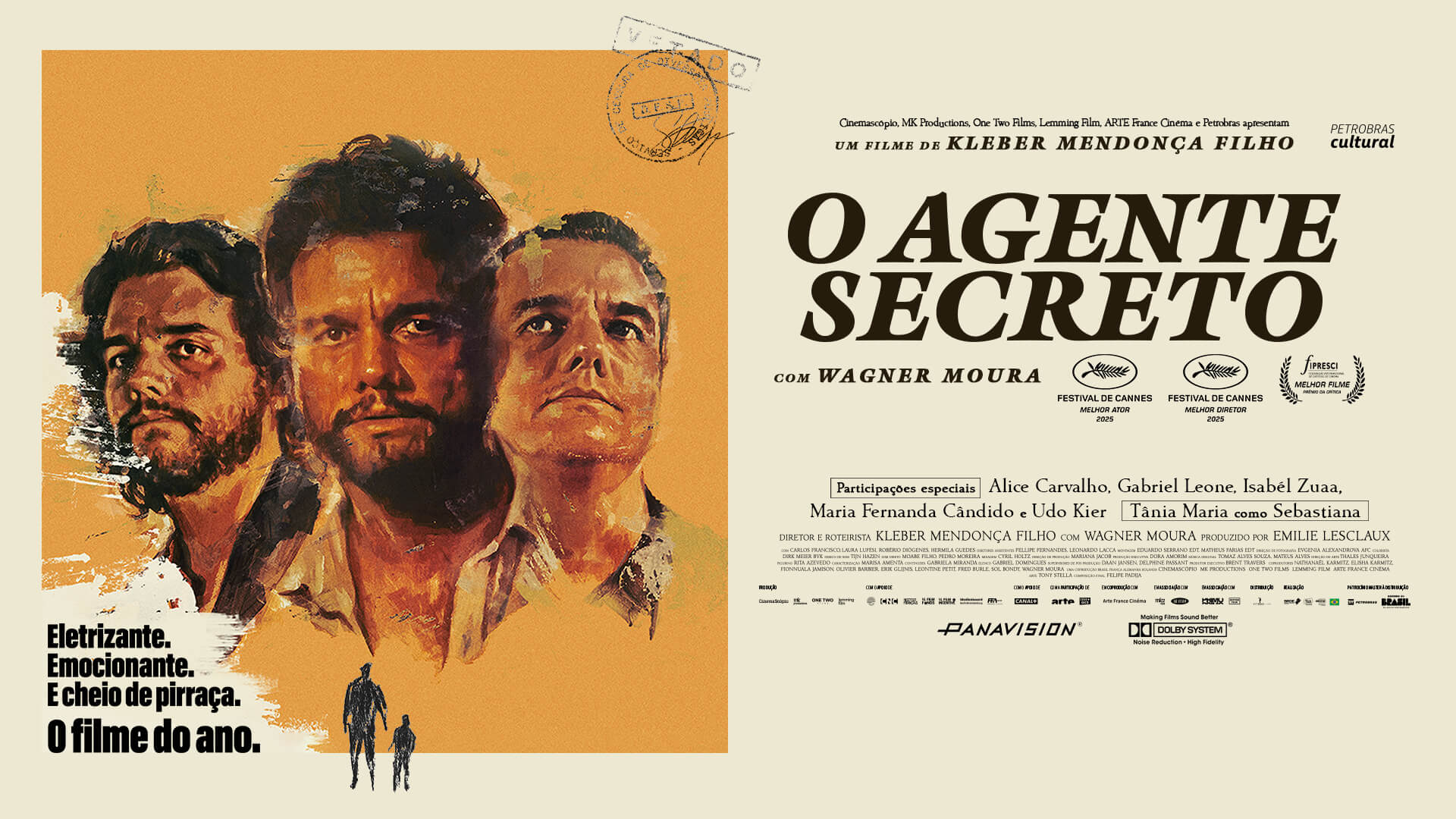 Oscar 2026 consagra O Agente Secreto com quatro indicações e destaque para Wagner Moura