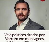 Vejam os nomes de Parlamentares encontrados nos contatos fé WhatsApp de Vorcaro (Investigações da Policia Federal/ fonte DCM 04-03- 26).