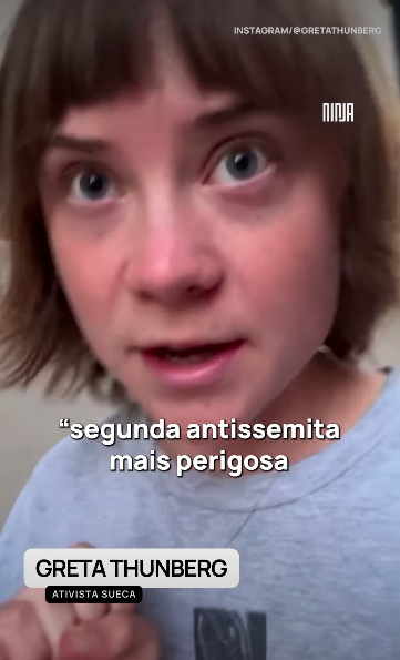 Israel nomeia Greta Thunberg como a “segunda antissemista mais perigosa do mundo”