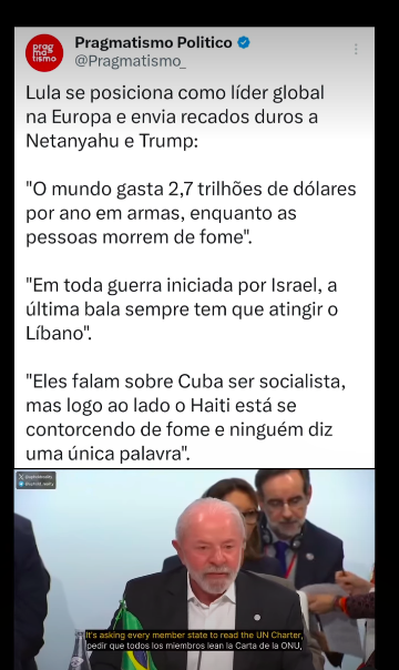 “É o pobre que vai pagar a irresponsabilidade de guerras que ninguém quer.”