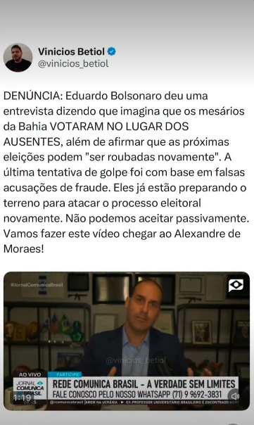 Descredibilizar o sistema eleitoral é comum para a família Bolsonaro