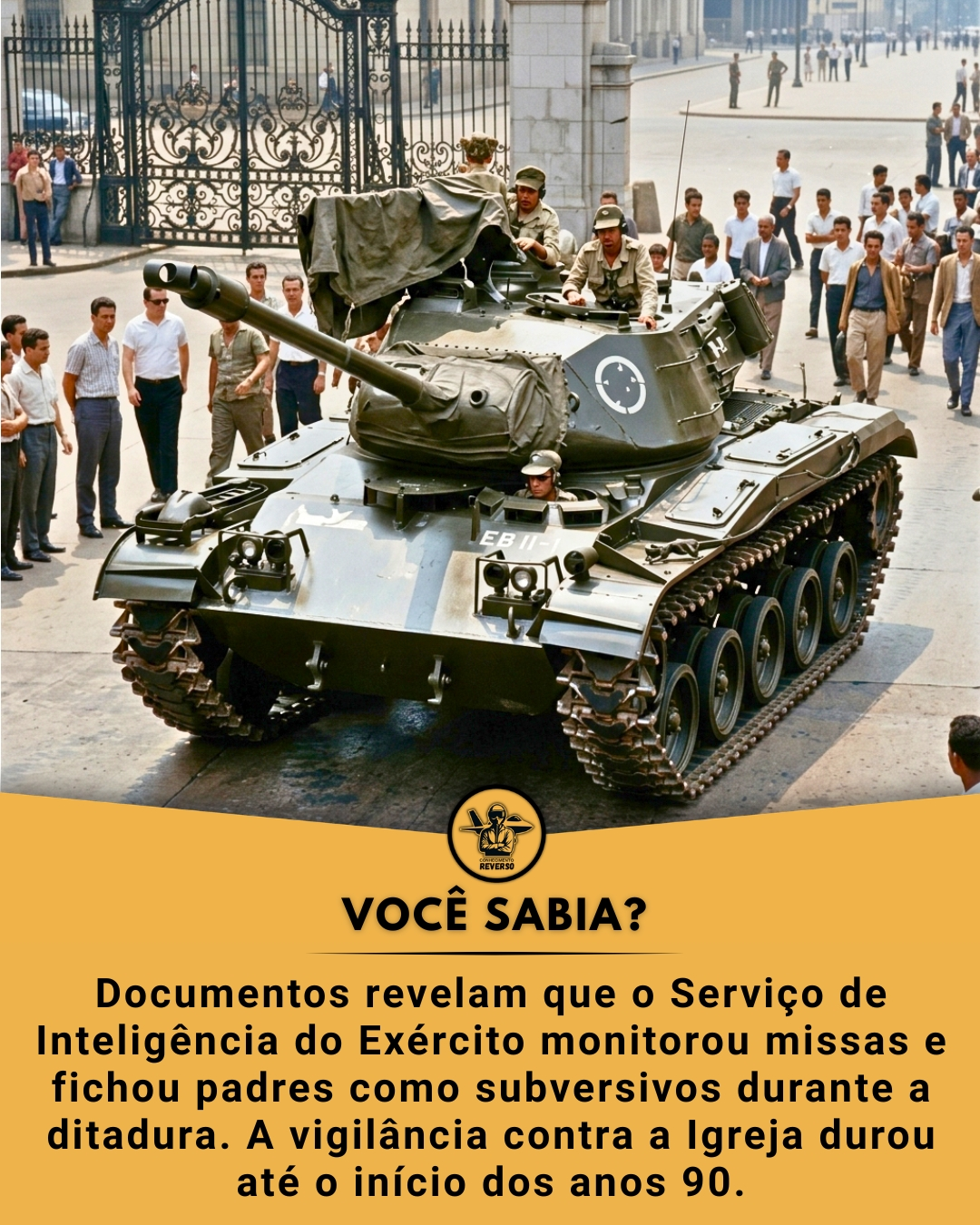 A ditadura e a perseguição de cleros progressistas.