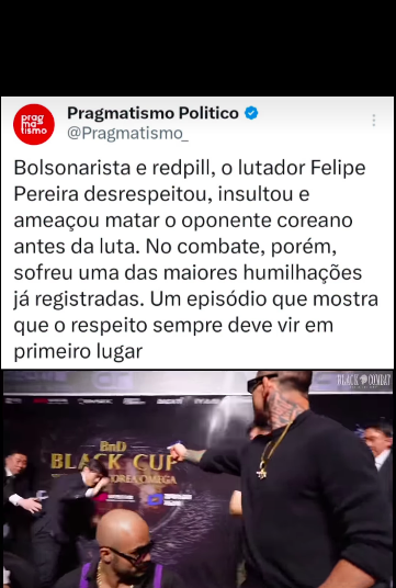 É “karma” que fala? Redpill bolsonarista é detonado por lutador sul-coreano Hyuk Min Jin
