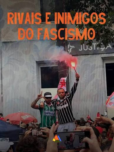 Rivais no futebol, juntos pela democracia! Torcedor do Palmeiras e Corinthians aparecem unidos